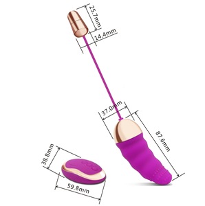 Vibratore a doppia figa con uovo vibrante in Silicone con telecomando di nuovo <span class=keywords><strong>design</strong></span> - Product Image 5