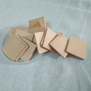 Tùy Chỉnh Vuông Gỗ Nhỏ Trống Miếng Gỗ Rắn Chips Smoothy - Product Image 3