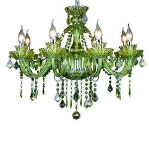 European Hotel Camera Da Letto Luci Ristorante <span class=keywords><strong>Verde</strong></span> <span class=keywords><strong>Lampadario</strong></span> di Cristallo - Product Image 1