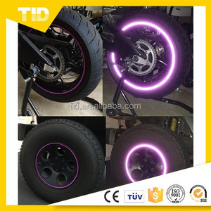 <span class=keywords><strong>Bande</strong></span> réfléchissante de haute visibilité de qualité ingénierie, couleur violette, pour jantes de vélo et de <span class=keywords><strong>moto</strong></span> de toutes tailles - Product Image 3