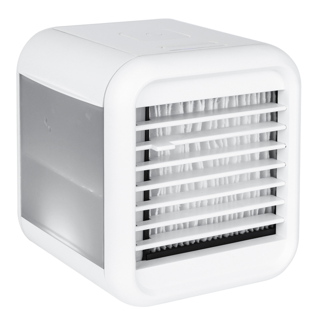 KONWIN Portable Mini USB Space Air Cooler Table Digital Plastic Logo Customized Rechargeable Table Fan Electric Power USB Port