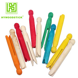 Muñeca de madera de cabeza redonda <span class=keywords><strong>para</strong></span> niños, bricolaje, clavija <span class=keywords><strong>para</strong></span> diversión - Product Image 2