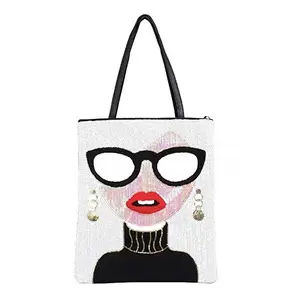 Wholesale fashion all-purpose handbag print characters sequin comfortable shopping tote leather bag