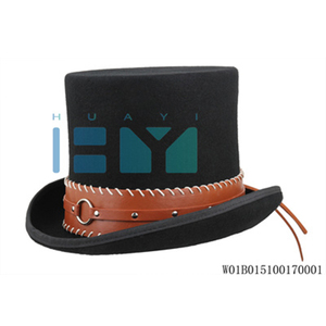 Hebei fieltro de lana negro barato sombreros para <span class=keywords><strong>tot</strong></span> venta - Product Image 3