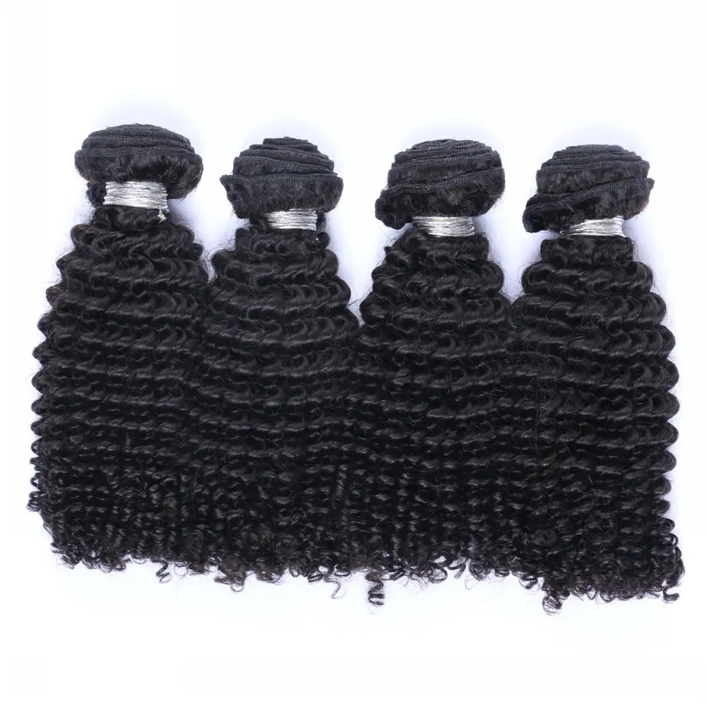 Different types of curly weave hair virgin mongolian weft 4c afro kinky curly human hair weave
