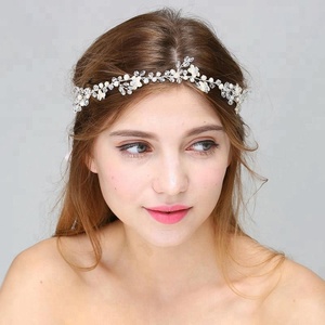 Accesorios <span class=keywords><strong>para</strong></span> el Cabello de Novia, Diadema de <span class=keywords><strong>Alambre</strong></span> <span class=keywords><strong>para</strong></span> el Cabello, Tocado Hecho a Mano con Cinta - Product Image 3