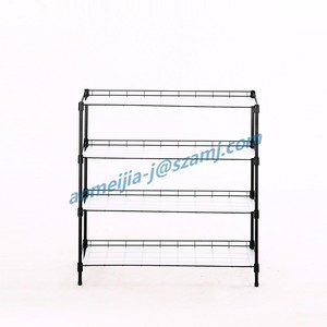 Hogar pequeño tamaño del zapato <span class=keywords><strong>estante</strong></span> de poca potencia montar <span class=keywords><strong>estante</strong></span> de alambre de metal negro - Product Image 3