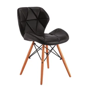 Hoge kwaliteit meubelen Europese vrijetijdsbesteding stoel woonkamer stoelen PU dikke spons hout benen Vlinder Stoel