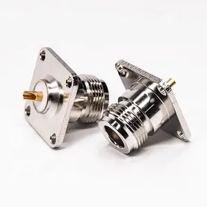 Conector rf de montagem de 4 furos, solda fêmea flange 25mm com 4 furos