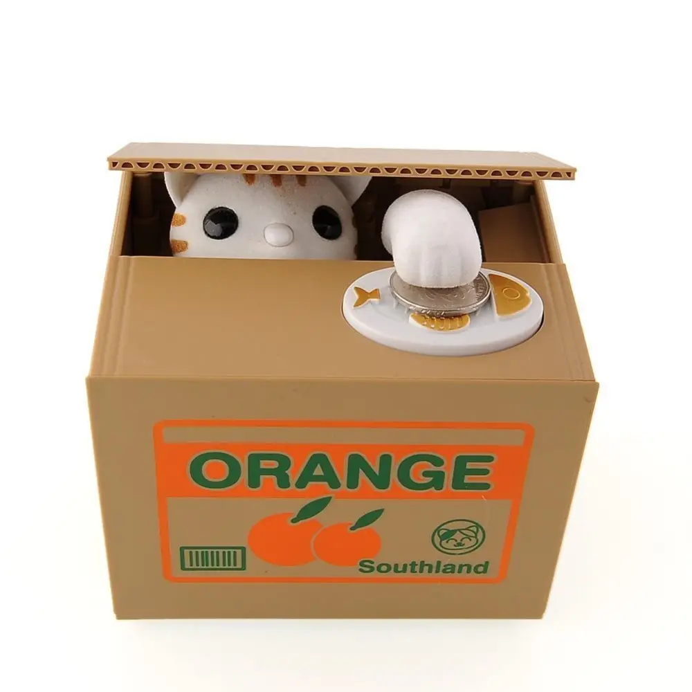 8805 коробка для монет с кошкой-копилка с кошкой, крадущей монеты, копилка с альканчией