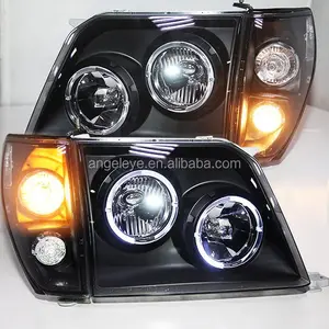 For TOYOTA Prado 3400 FJ90 LC90 Head Lamp Angel Eyes 98 to 03 Black Type