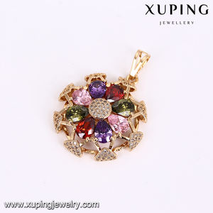 <span class=keywords><strong>Xuping</strong></span>-conjunto de joyas de oro de imitación para mujer, joyería de color dorado con flores coloridas, 64155 - Product Image 5