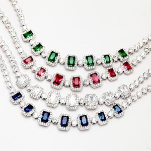 LUOTEEMI <span class=keywords><strong>Bracciali</strong></span> di Lusso per Donne all'Ingrosso, Alta Qualità, <span class=keywords><strong>Gioielli</strong></span> da Matrimonio con Zirconia Cubica, <span class=keywords><strong>Bracciali</strong></span> con <span class=keywords><strong>Rubino</strong></span> per Ragazze - Product Image 2