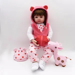 Terbaru Baru 60Cm Silikon Reborn Boneca Realista Fashion Bayi Boneka untuk Putri Hadiah Ulang Tahun Anak-anak Bebes Reborn Boneka Mainan