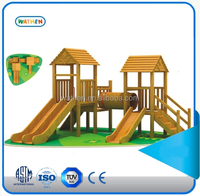 Aire de jeux extérieure en bois personnalisée pour enfants, équipement de parc d'attractions imperméable, équipement de divertissement pour enfants