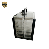 Porte-jetons de poker en acrylique transparent personnalisé de 1000 pièces avec plateau et serrures, qualité supérieure pour les joueurs