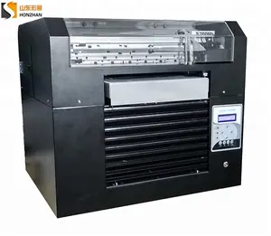 Honzhan Professional 3D Digital inkjet UV led flatbed printer for bottle rotary printing