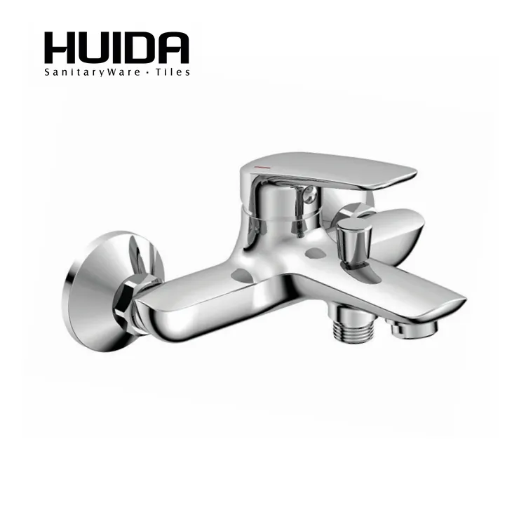 HUIDA cheap modern european Single Handle wall mounted brass material bath faucet mixer
