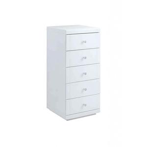 Vanity White Glass <strong>Mirrored</strong> Tallboy/ <strong>Chest</strong> <strong>of</strong> <strong>Drawers</strong> - Product Image 2