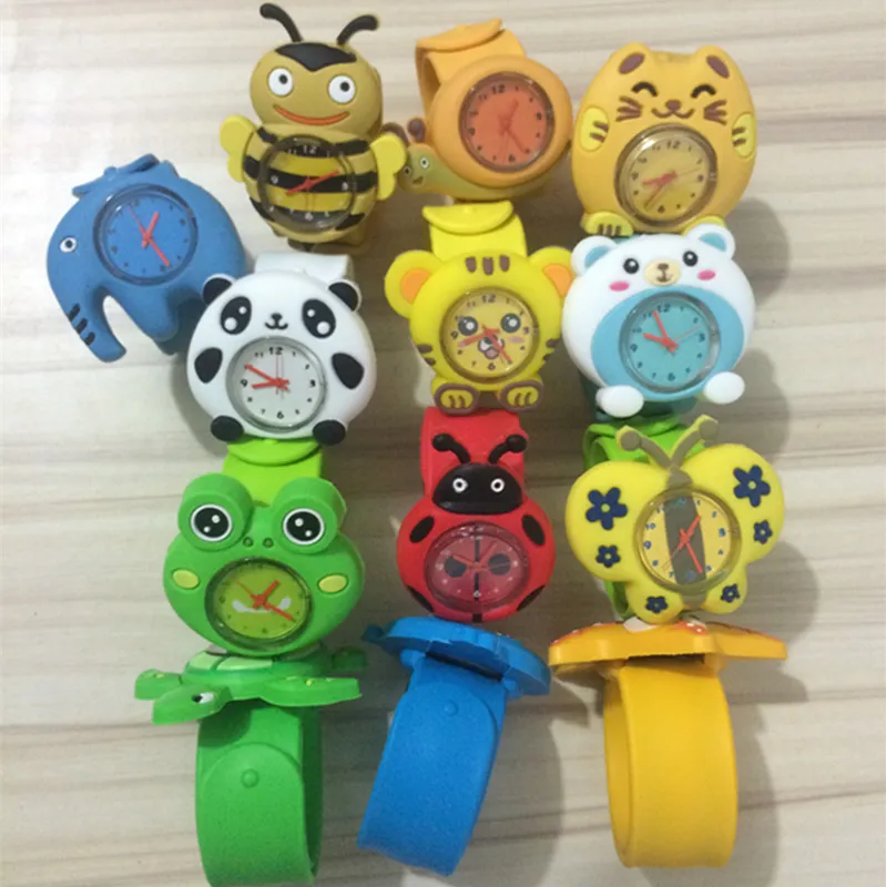고품질 동물 실리콘 키즈 손목 시계, 어린이를위한 만화 시계