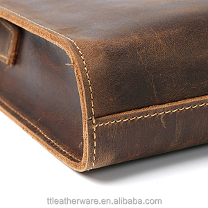 กระเป๋าแล็ปท็อปธุรกิจสไตล์เรโทร หนังเครซี่ฮอร์ส กระเป๋าสะพายข้าง - Product Image 6