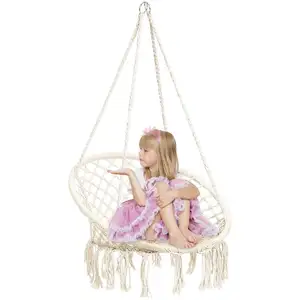 波西米亚风格卧室 Macrame Swing 椅子