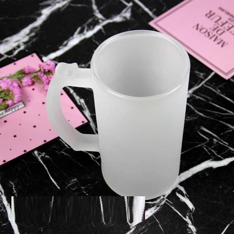 manufactory  11~18oz Sublimation Matte Color Beer Mug Wholesale Heat Transfer Colorful Bottom Sublimation beer  Mug