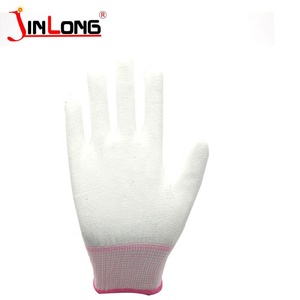 Guantes DE TRABAJO antiestáticos electrónicos de nailon recubiertos de PU de 13 pines baratos para uso industrial - Product Image 6