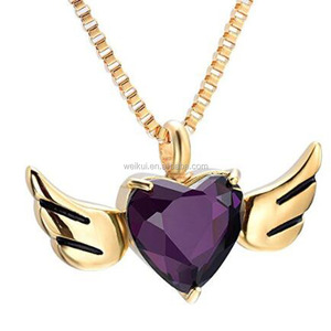 Angolo Ala Cremazione Urna di Vetro Dei Monili Del Cuore Pendente Della Collana Memoriale Regalo Per Il <span class=keywords><strong>Mio</strong></span> Migliore <span class=keywords><strong>Amico</strong></span> - Product Image 1