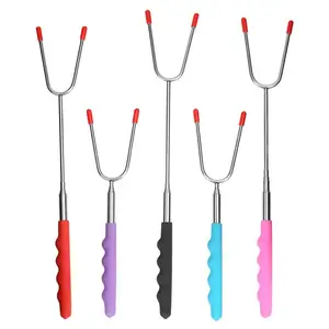 Manufacture Retractable Camping Fork&Telescopic Smore Skewers