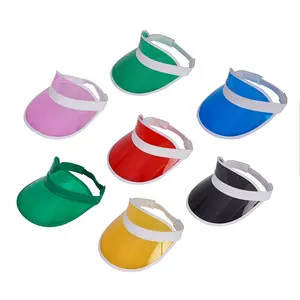 EM-PV-1 YiWu ChunChao PVC colourful promotional outdoor fashion plastic sun visor