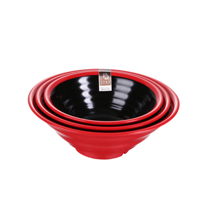 Factory Wholesale Price <strong>Red</strong> and Black Melamine Ramen Noodle Soup <strong>Bowls</strong> - Product Image 1