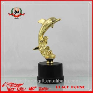 Preciosa Escultura de Delfín <span class=keywords><strong>en</strong></span> Metal Chapado <span class=keywords><strong>en</strong></span> Oro, Hecha a Medida, Recuerdo, Figura Animal Decorativa para Regalos Promocionales - Product Image 2