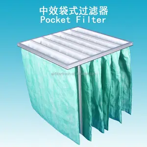 Filtros de bolsillo eficiencia anti-estática bolsa de aire del filtro
