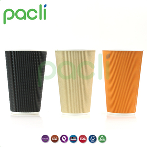 Assez approvisionné Haute utilisateur d'évaluation prix bas en gros à double paroi ondulation gobelets en papier avec des fleurs - Product Image 5