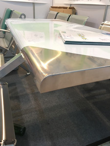 <strong>Canteen</strong> <strong>Tables</strong> Stainless Steel Fast Food <strong>Table</strong> Set Dining <strong>Table</strong> and Chairs Sets FFT-4-small Back - Product Image 4