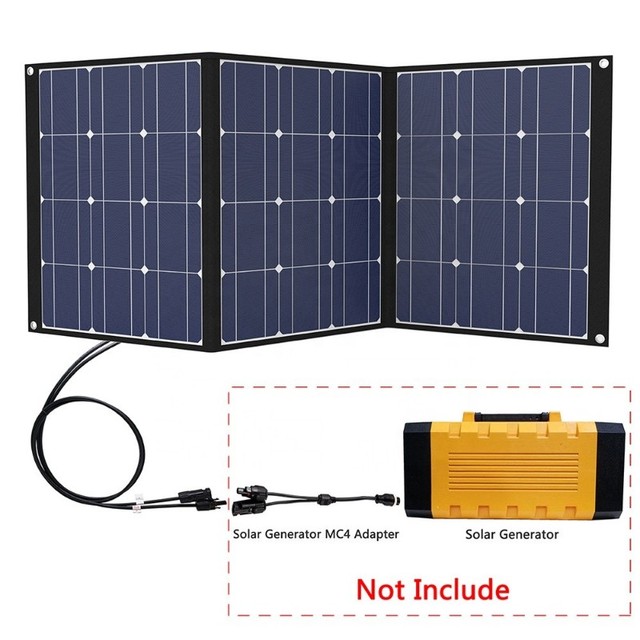 100W Portable Folding Monocrystalline Mini Solar Panel Kits Charger