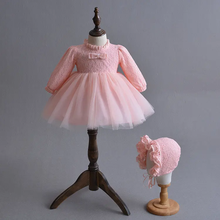 Blumen-Taufkleid Neugeborene Kinderkleidung Weihnachten Prinzessin Taufe Baby-Mädchen-Kleider