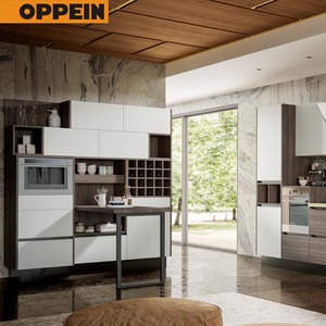 For OPPEIN <strong>White</strong> Wood Grain Color <strong>Kitchen</strong> Cabinets Set Low Price with Sink Faucet Hinge Drawer Slide Drawer Basket <strong>Accessories</strong> - Product Image 3