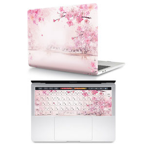 2 in 1 Cherry Blossom Plastic Case Custom Laptop Case Pu and Silicone Keyboard Protector for <span class=keywords><strong>Mac</strong></span> Pro Touch Bar A2179 - Product Image 4