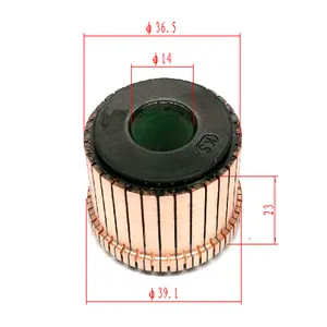 ที่มีคุณภาพสูง OD36.5 * ID14 * L27-32segment สตาร์ทอัตโนมัติ Armature มอเตอร์ Commutator,อะไหล่