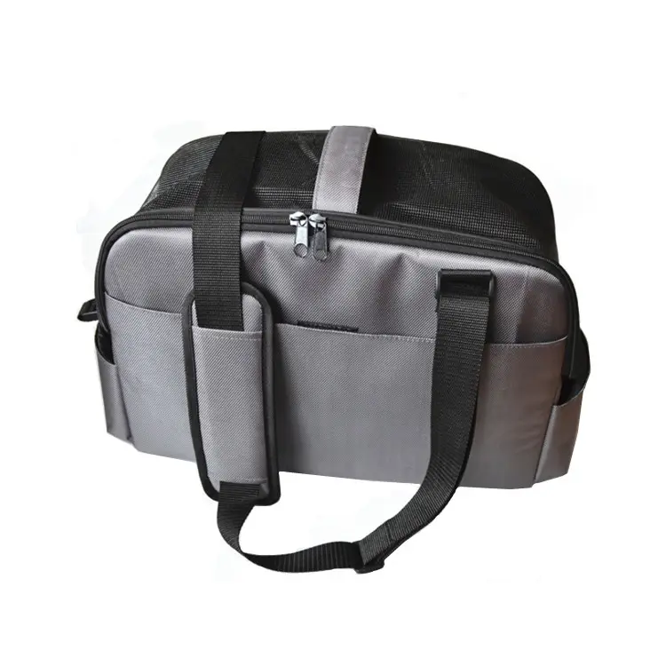 Outdoor Soft-Zijdig Mesh Pet Carrier Tote Bag Rugzak Voor Reizen Draw-Bar Doos