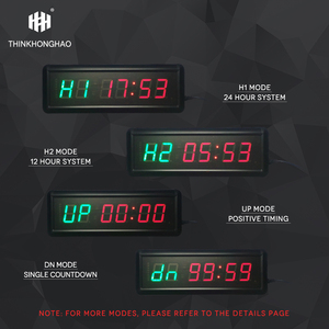 [होंग हांग हाउ] के नेतृत्व में जिम डिजिटल घड़ी क्रॉस अंतराल टाइमर/घड़ी मिनी फिटनेस टाइमर जीपीएस डिजिटल दीवार घड़ी - Product Image 4