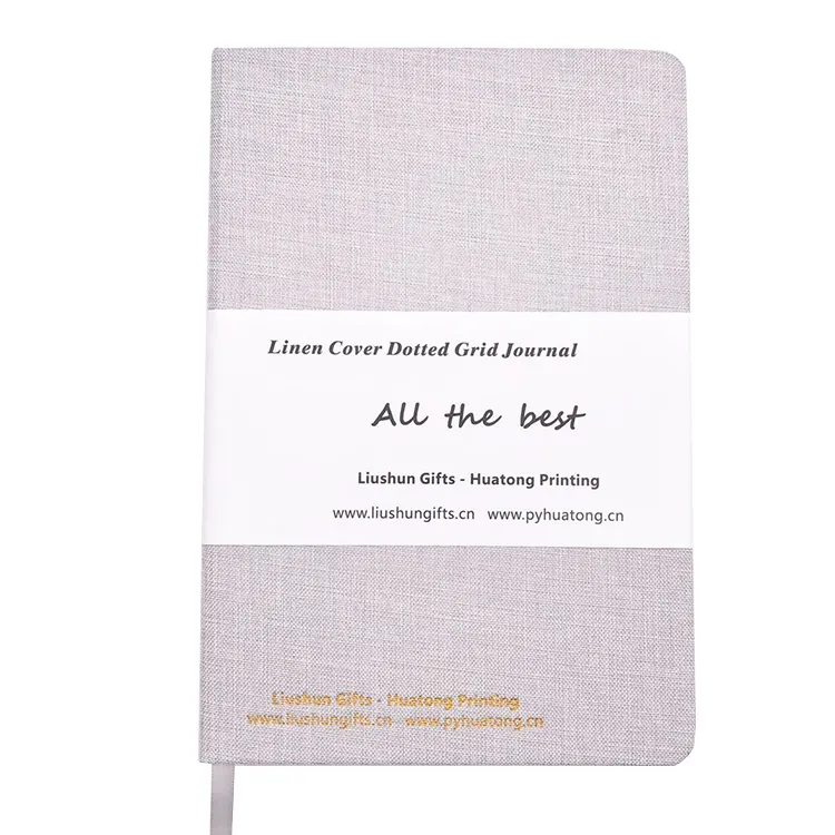 Top Quality Design de Moda Tecido De Linho Notebook Personalizado Impresso Caderno Diário
