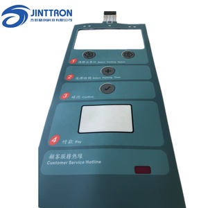 Tùy chỉnh matte & RBG nút phẳng <span class=keywords><strong>Polyester</strong></span> màng bàn phím chuyển đổi với kích thước dài và một cửa sổ LCD nhỏ - Product Image 2