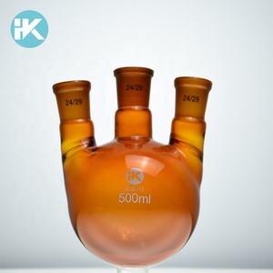 Estándar de alta calidad boca ámbar cuello 3 Fondo redondo frasco oblicua forma hirviendo frasco - Product Image 3