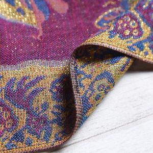 وشاح نسائي فاخر لامع من البوليستر بنمط فراشات ذهبية براقة، شال باشمينا - Product Image 6
