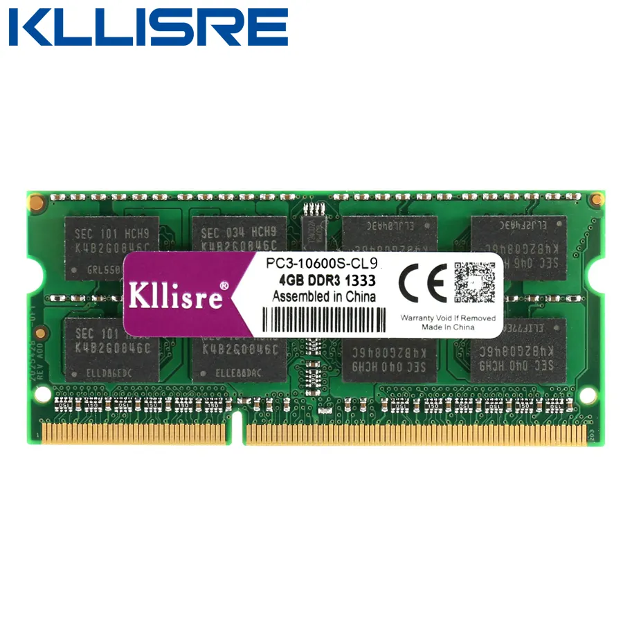 Kllisre DDR3 4GB रैम 1333Mhz या 1600Mhz 204pin Sodimm लैपटॉप नोटबुक स्मृति
