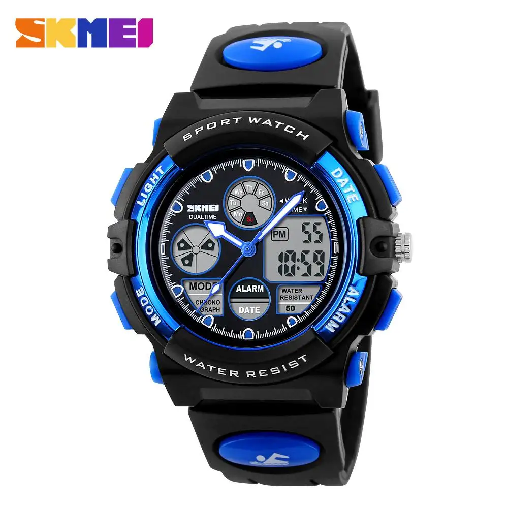 SKMEI 1163 Children's Sport Watches Digital Quartz Silicone Band Cool Light Display Waterproof Watch
