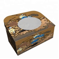 Boîte cadeau en carton papier miniature en forme de valise, personnalisable en gros, emballage recyclable pour l'artisanat avec poignée, miroir
